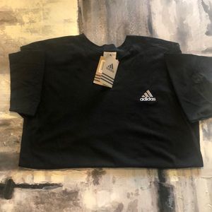 ADIDAS Black T-Shirt. Size SMALL.  NWT -defect Short Sleeves